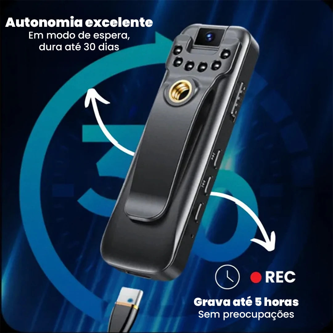 Câmara 180° com Redução de Ruído HD 1080P – TechPro Cam