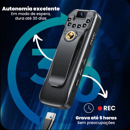 Câmara 180° com Redução de Ruído HD 1080P – TechPro Cam