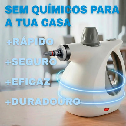 CleanEase – Dispositivo de Vapor Compacto | Limpeza Rápida e Profunda em Sofás, Roupa, Vidros e Muito Mais