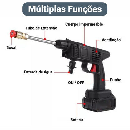 Lavadora de Alta Pressão Portátil Completa + Mala - JetyGo (2 Baterias)