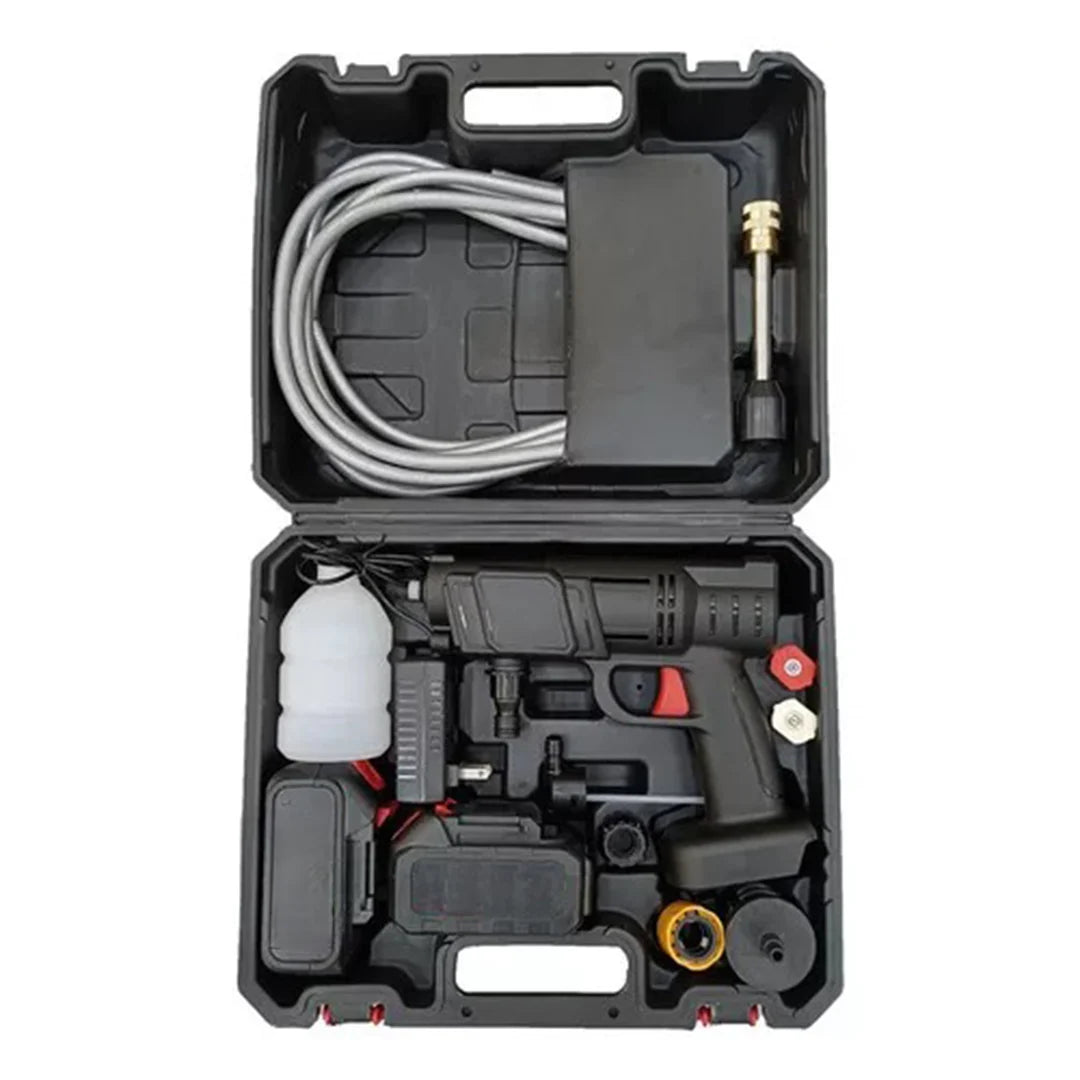 Lavadora de Alta Pressão Portátil Completa + Mala - JetyGo (2 Baterias)