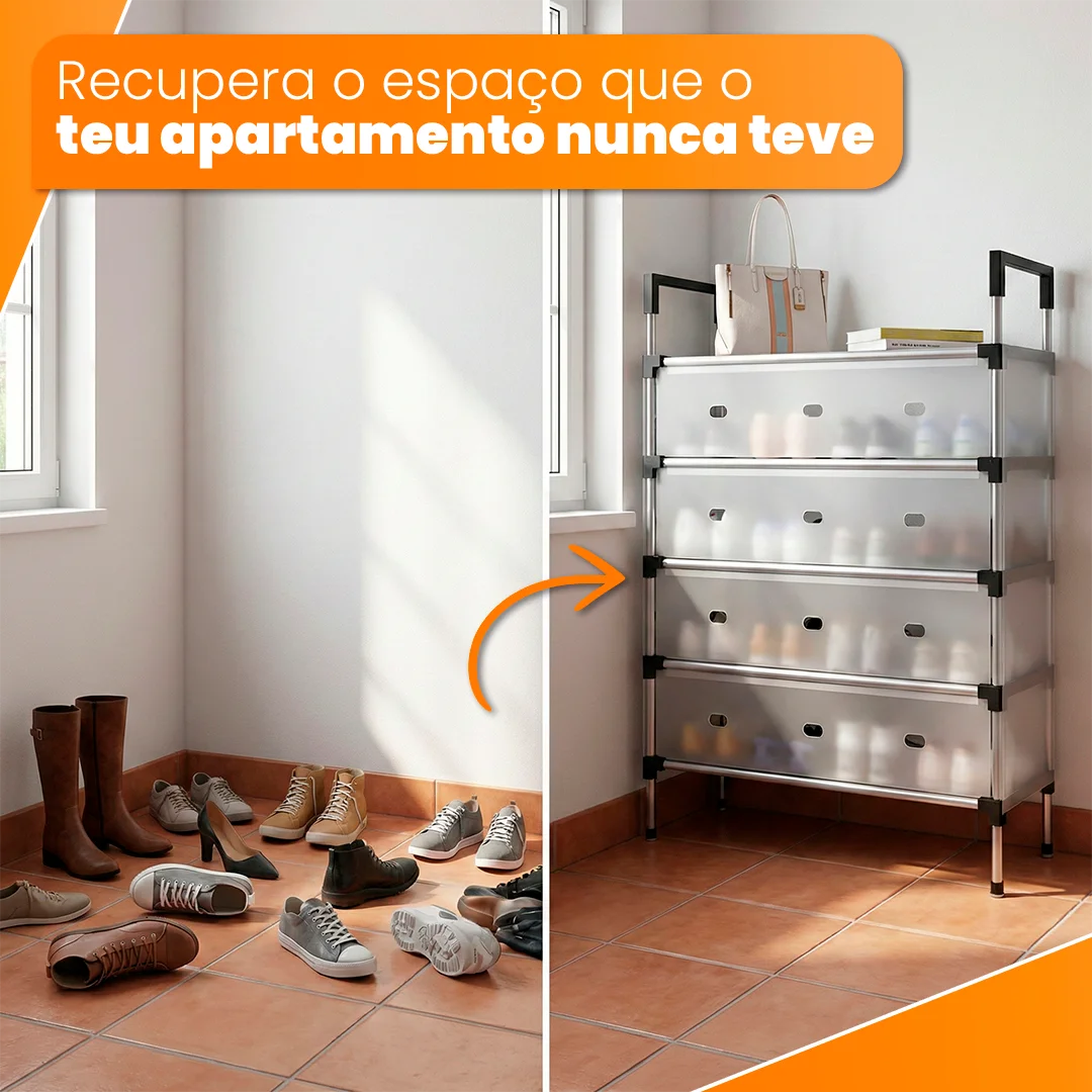 SmartOrganizer | Organizador de Sapatos 5 Prateleiras em Aço Inoxidável