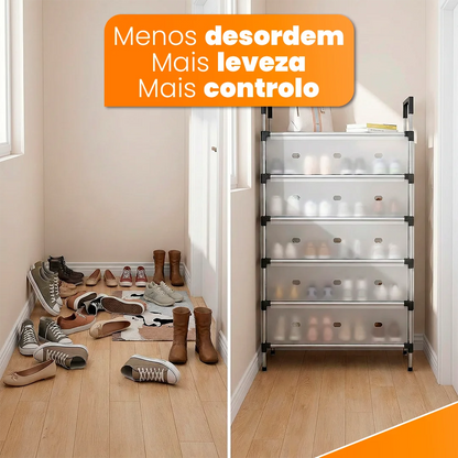SmartOrganizer | Organizador de Sapatos 5 Prateleiras em Aço Inoxidável
