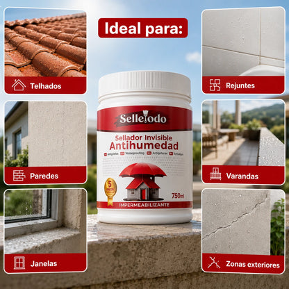 SelleTodo 750g, Proteção Impermeável Duradoura Contra Humidade, Goteiras e Infiltrações