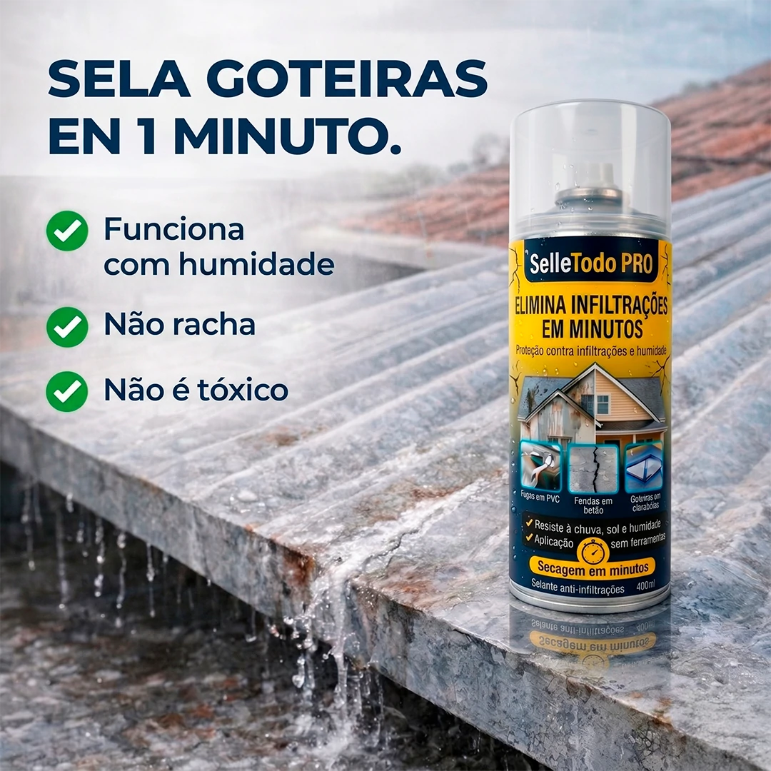 Spray SelleTodo – elimina goteiras e fissuras de forma rápida e eficaz